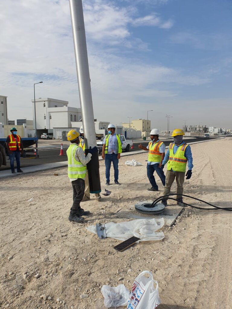 Crash test passive safe poles